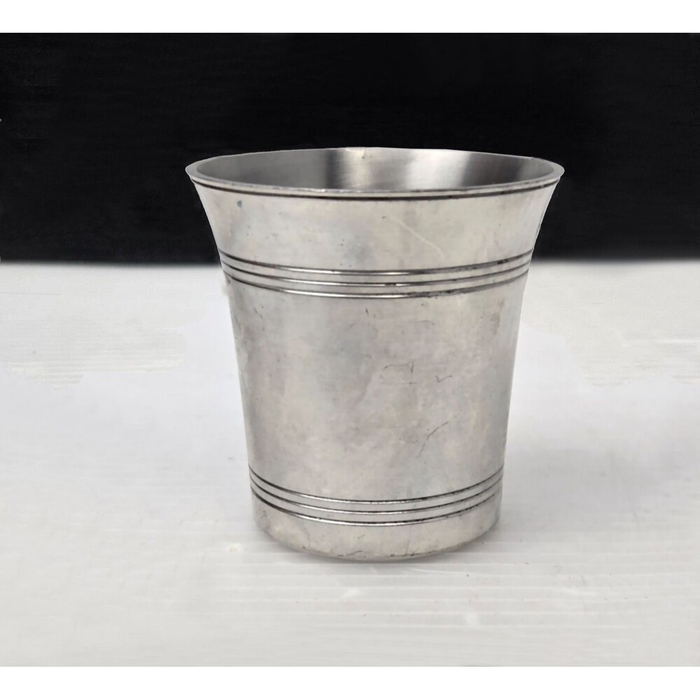 Vintage Colonial Williamsburg Stieff Pewter Shot Glass Jigger Model CW49M 2"